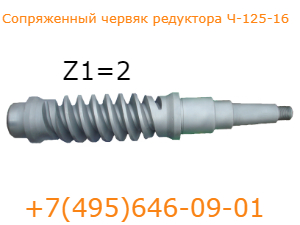 Червячный вал редуктора Ч-125-16 Двухзаходный червячный вал редуктора Ч-125-16