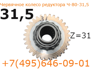 Червячное колесо редуктора Ч-80-31,5 Z=31